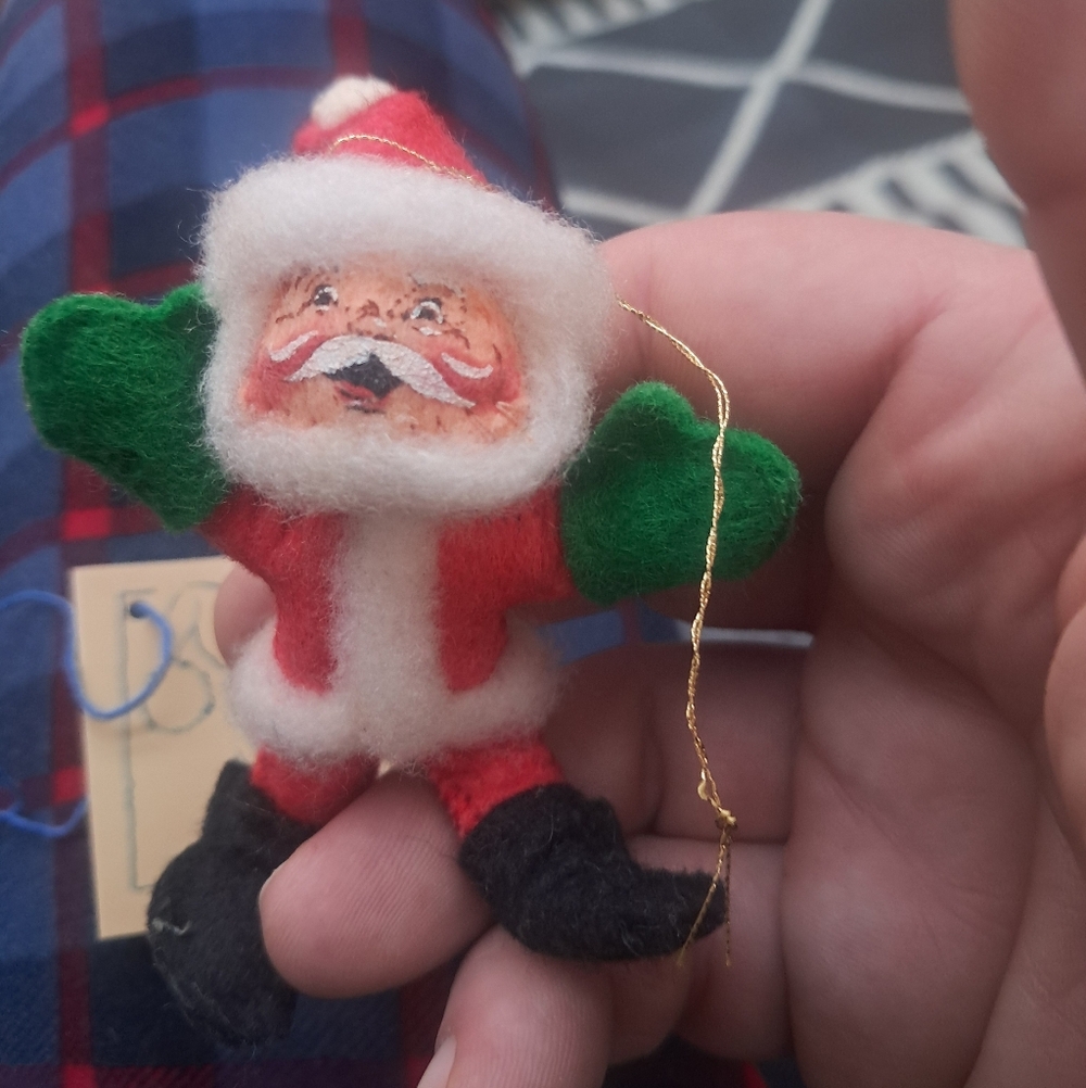 Festive Santa Claus Ornament Annalee 1991 Rare